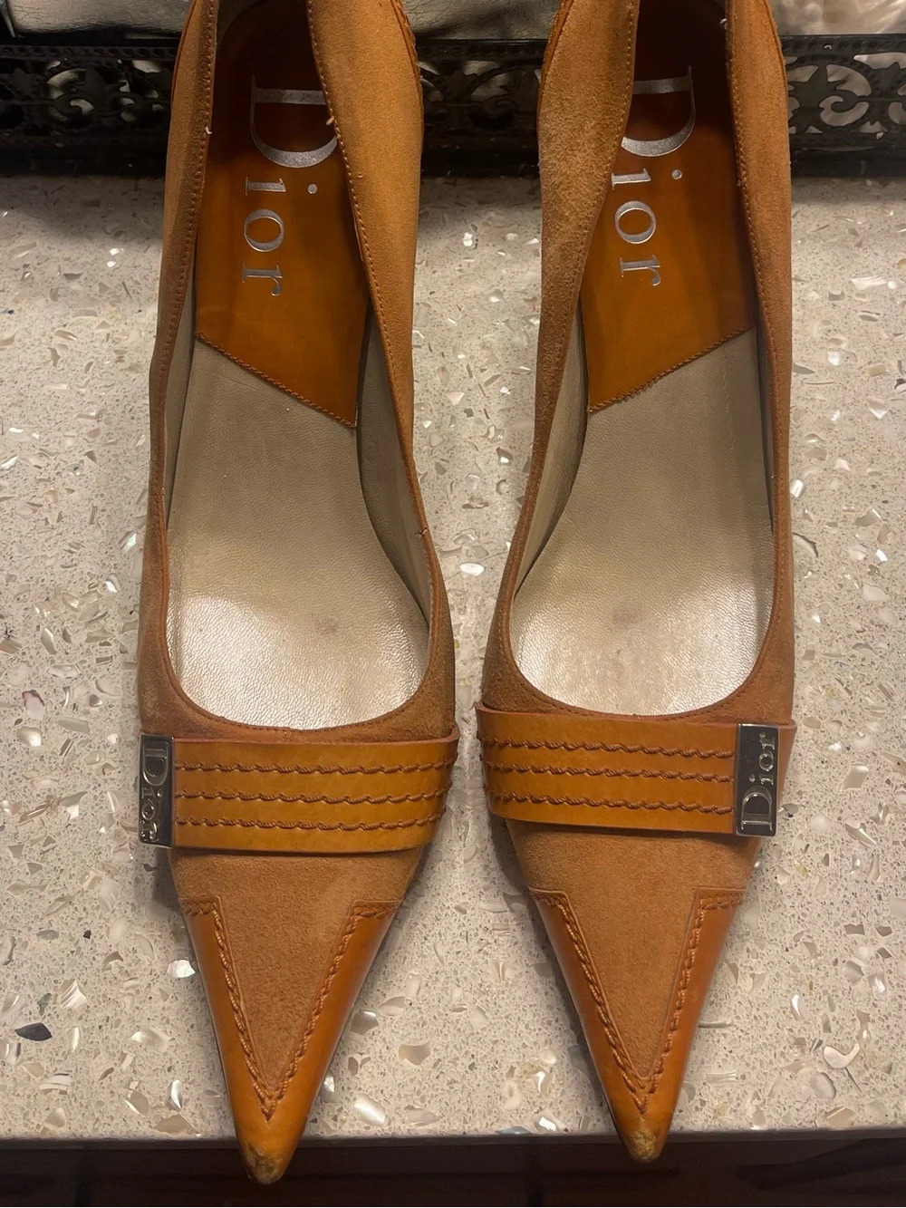 Dior Brown Suede Leather Heels - Picture 4 of 4